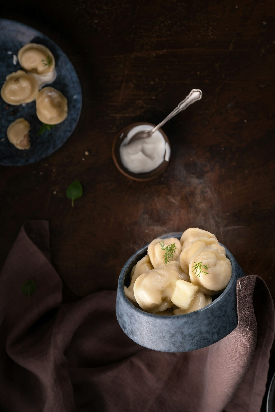 polish pierogi on table
