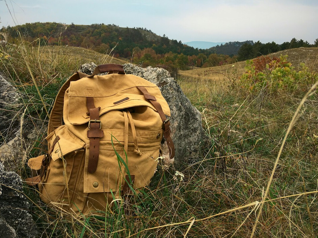 backpack with gear